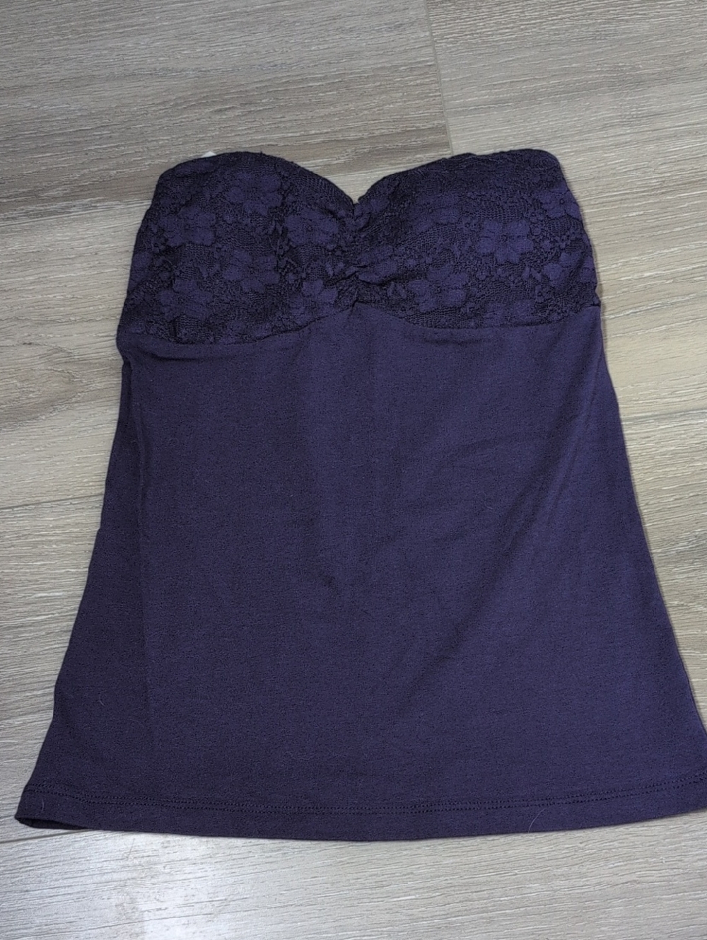 Rue21 Lace Trim Sweetheart Tank Top - Deep Navy